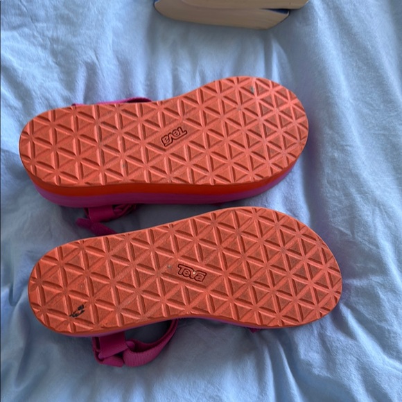 Teva Pink and Orange Women's Sandals - Picture 4 of 6